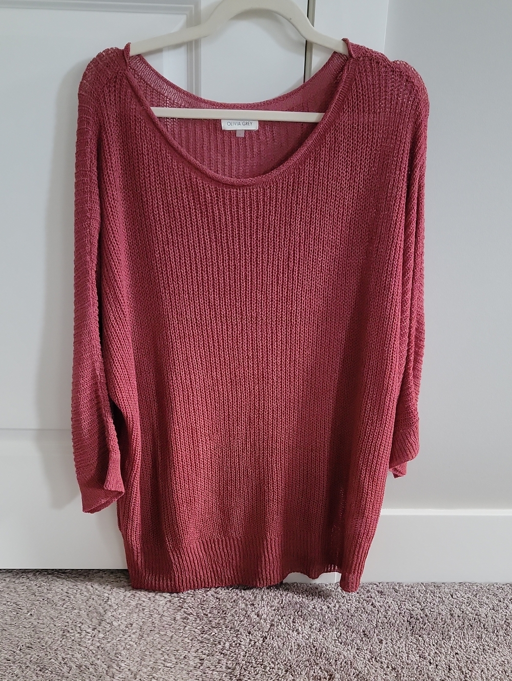 Olivia Grey Dolman Sleeve Sweater
